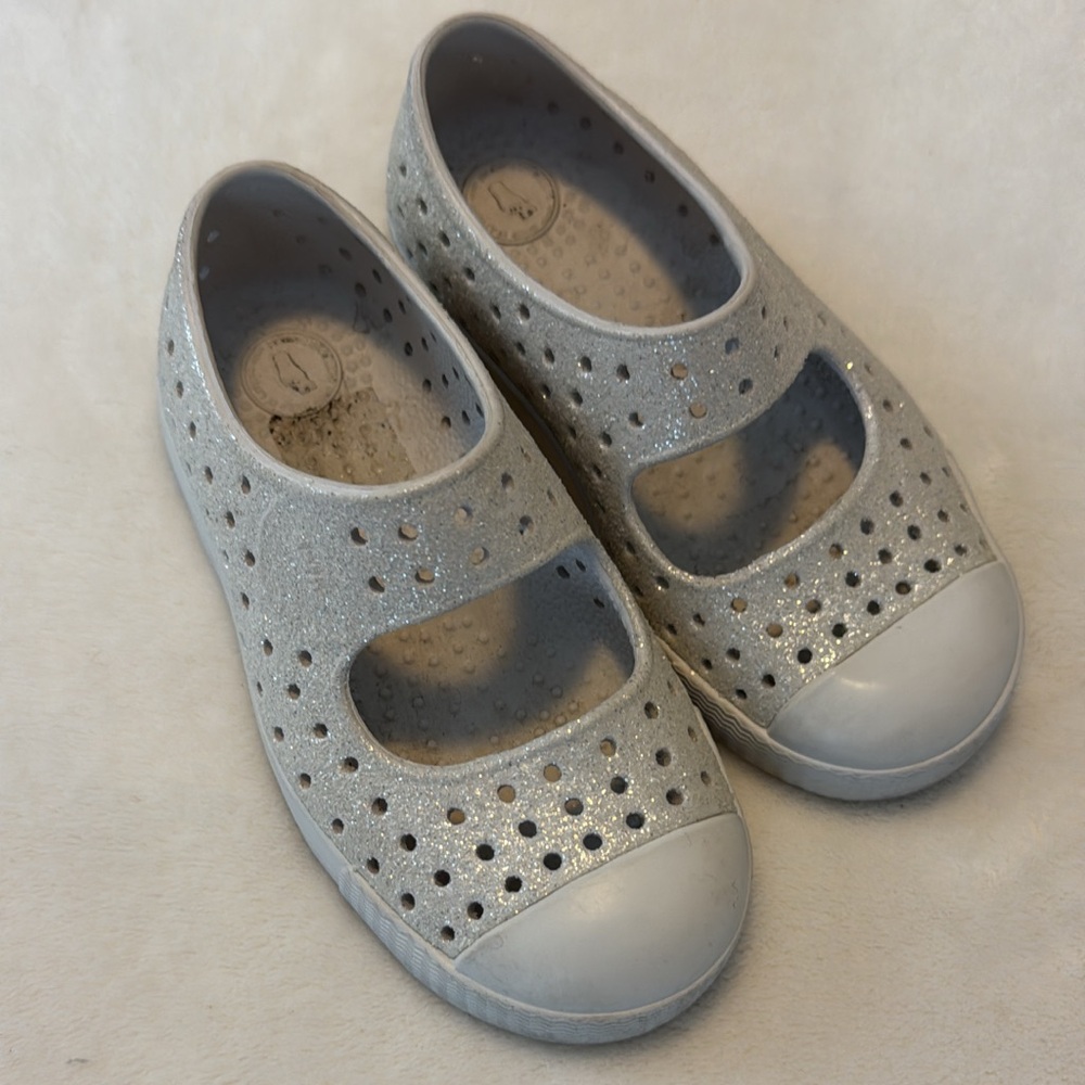 Kids Glittery white Shoes